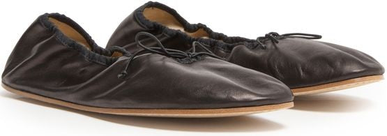 Round ballet flat in leather - Image 2