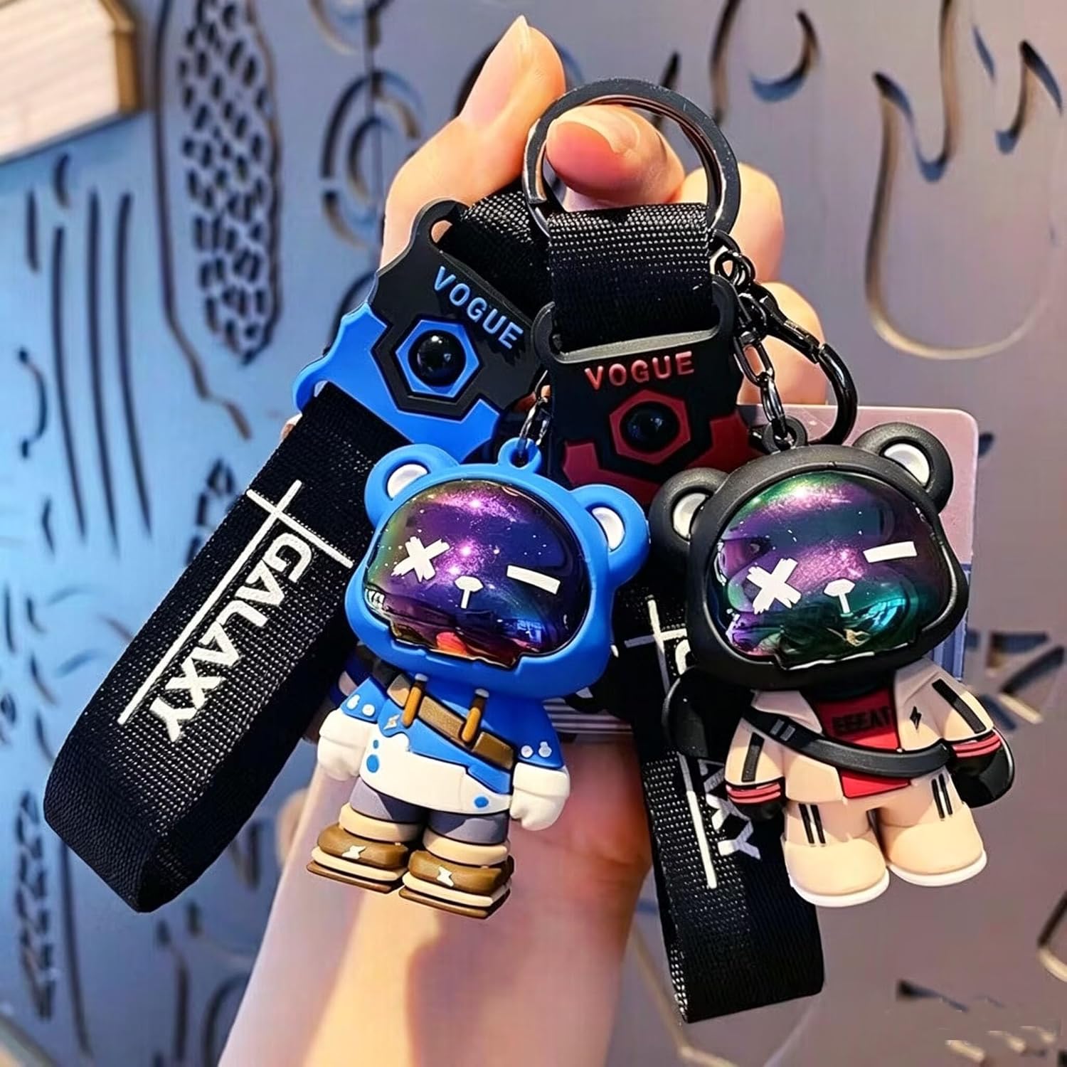 [AIXAUN] Trendy Cool Lightning Keychain Unique Bag Strap Women's Delicate Keychain Cartoon Men's Car Keychain (Type 1)