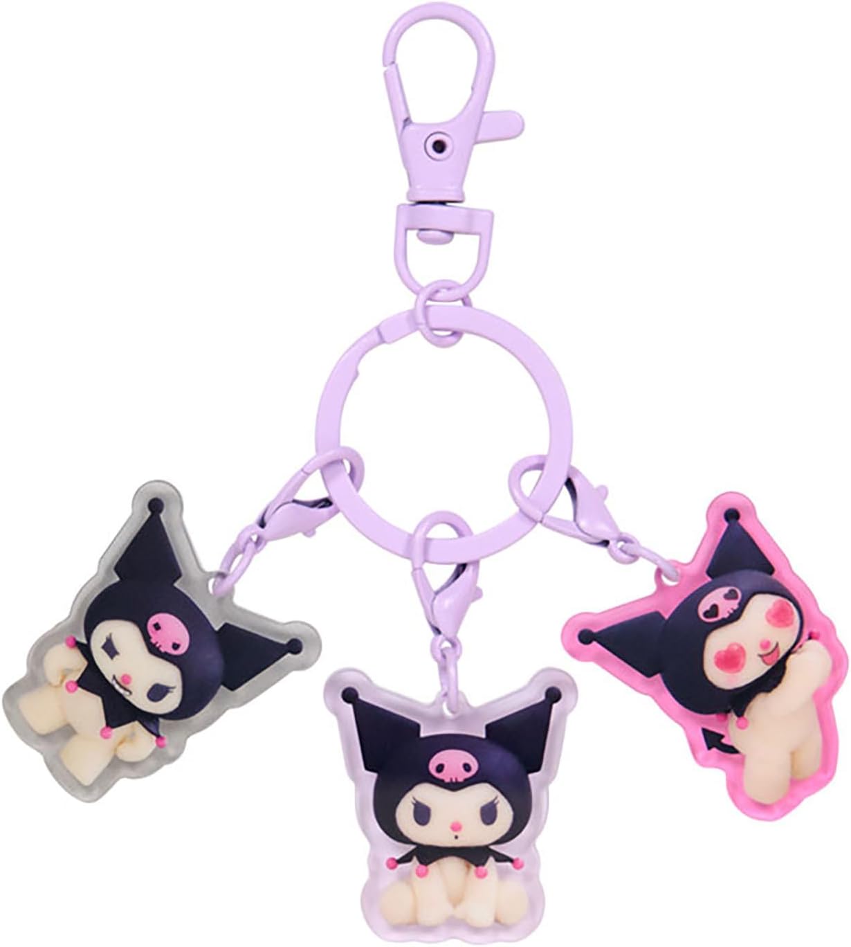 Sanrio Acrylic Keychain (Netflix Original Anime My Melody & Kuromi) Kuromi Acrylic Steel For Ages 3 and Up 883336