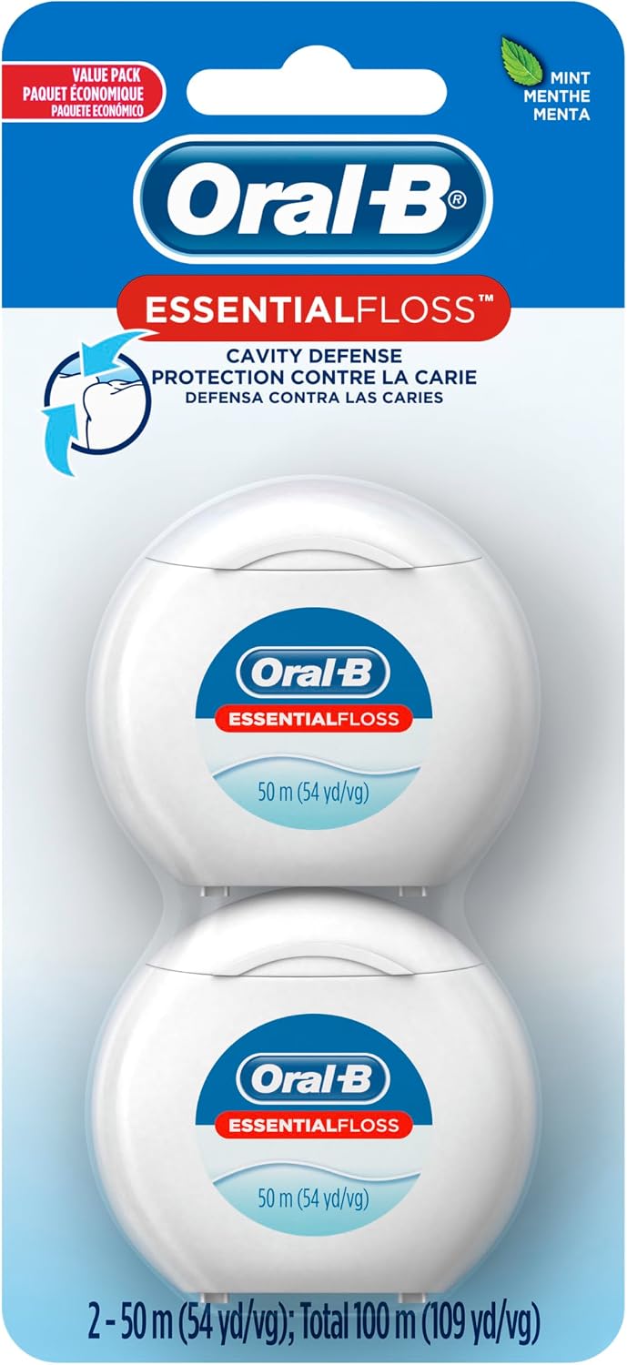 Oral-B EssentialFloss Cavity Defense - Hilo dental (50 M, 2 unidades)