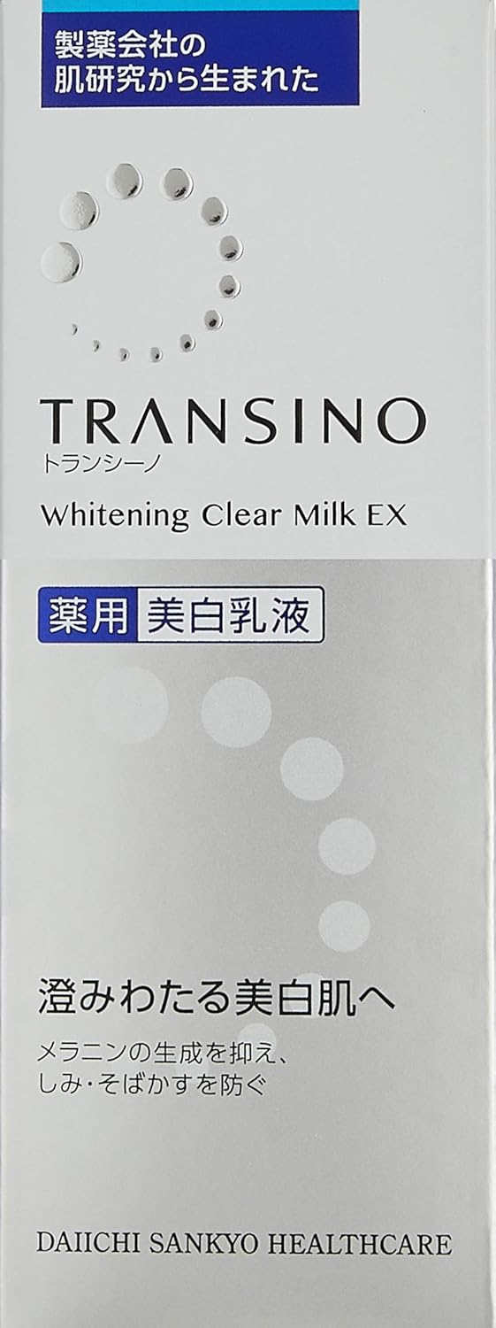 Transcino [Quasi Drug] Medicated Whitening Clear Milk EX 3.4 fl oz (100 ml), Milk Whitening Care, Tranexamic Acid Formulation, Stains Pore Care