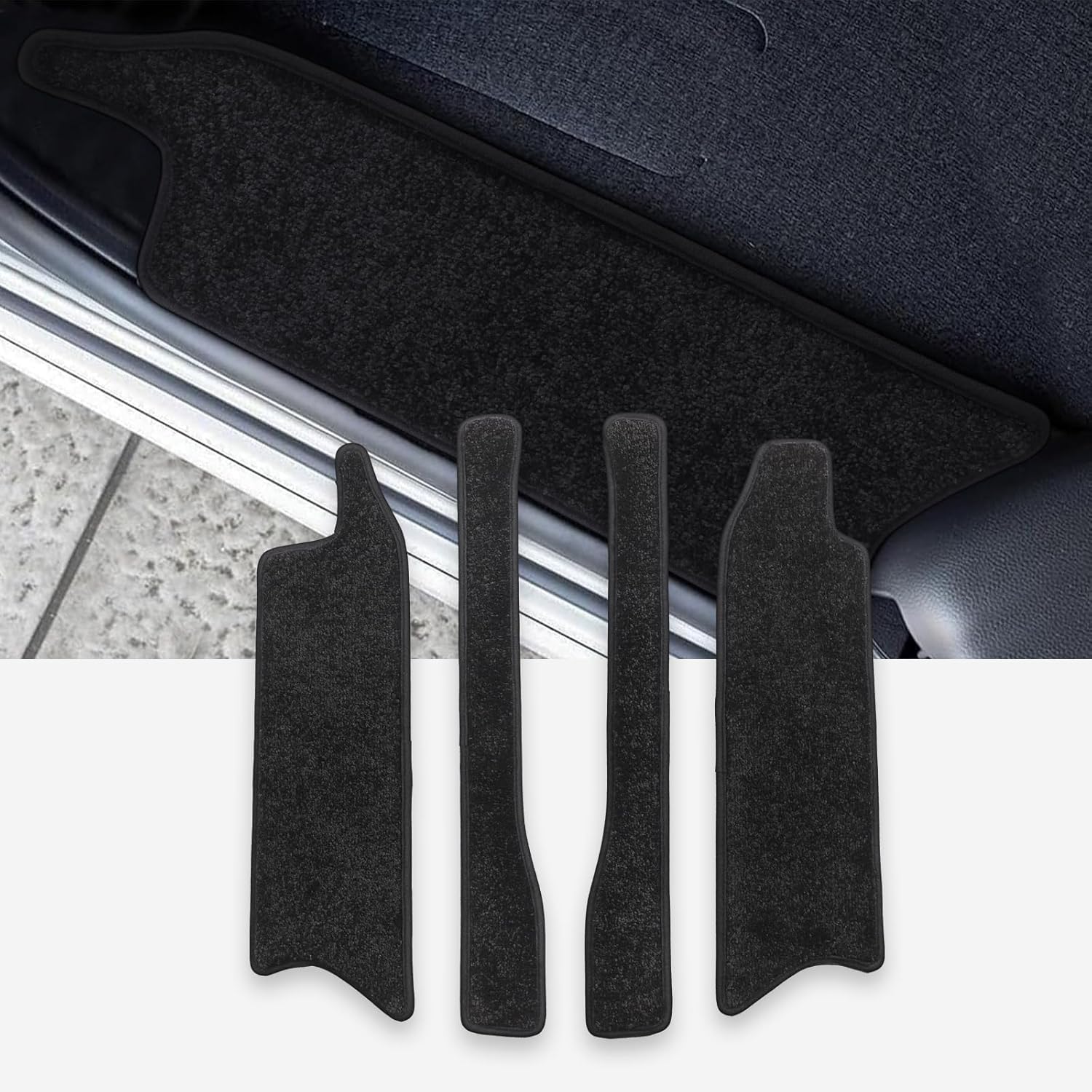 LUCKEASY Honda N-Box N Box JF5 / JF6 Dedicated Side Step Mat, Step Mat, Scuff Plate, October 2023 to present Floor Mat, Dirt Prevention, Abrasion Resistant, Interior Parts, Custom Accessories, Set of 4