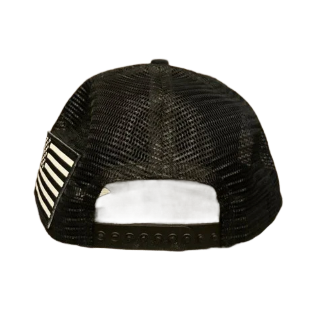 CHROME HEARTS 'THE HEROES PROJECT' BLACK TRUCKER HAT