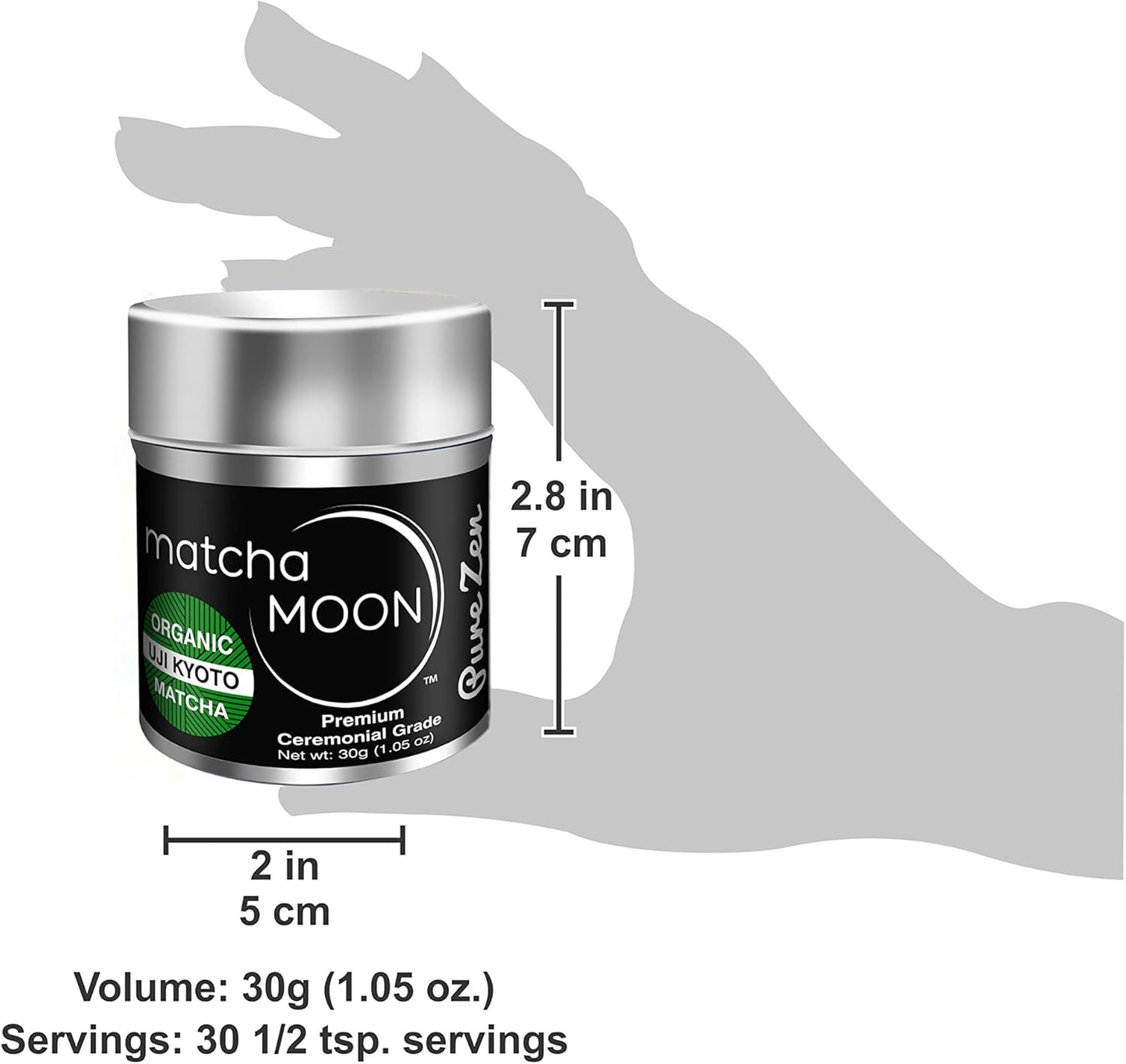 Matcha Moon Kyoto Uji Matcha Organic Organic Cultivation No Pesticides Additive Powder Organic Ceremonial Grade Japanese Matcha 1.1 oz (30 g)