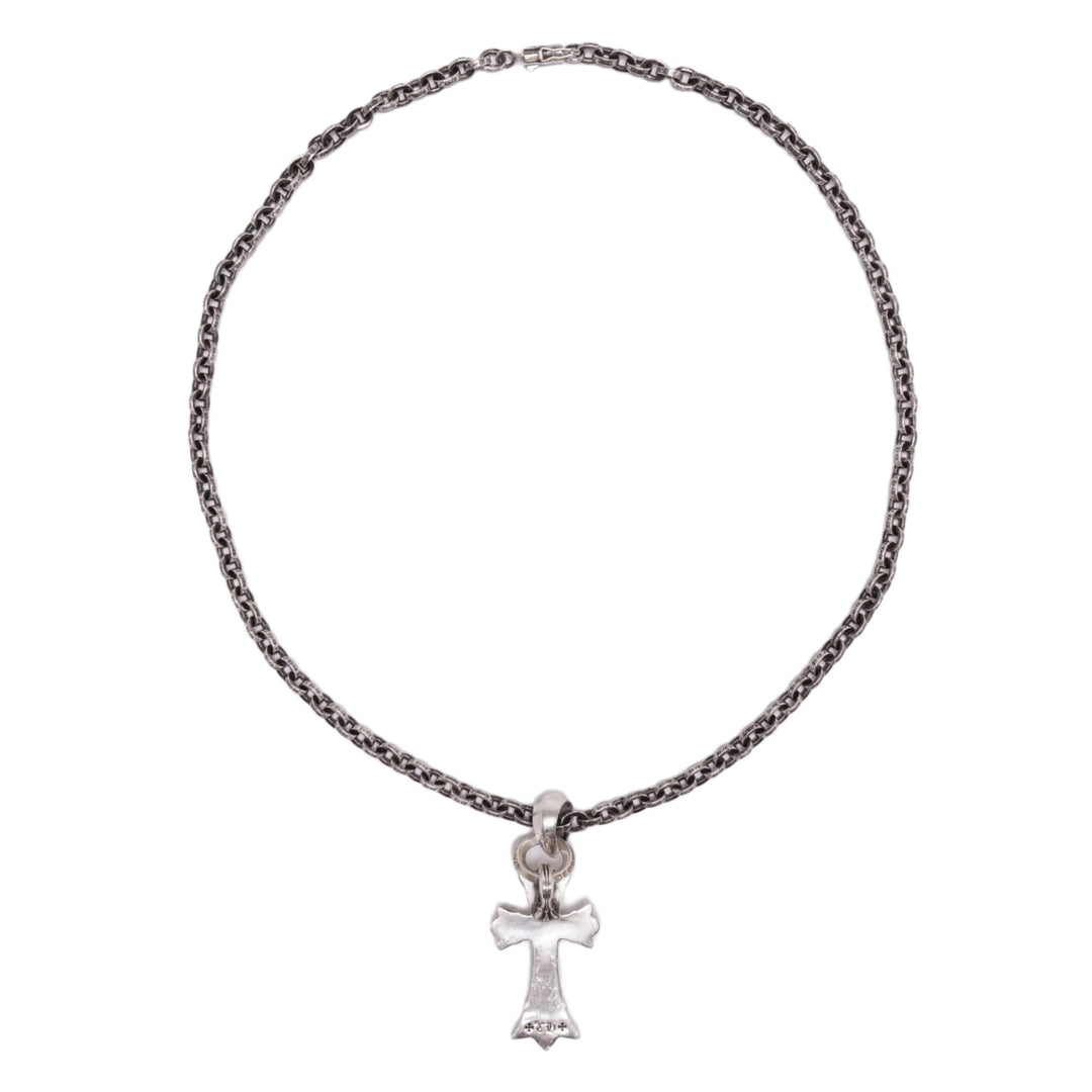 CHROME HEARTS ''DOUBLE CROSS PENDANT' PAPER CHAIN 20IN. NECKLACE