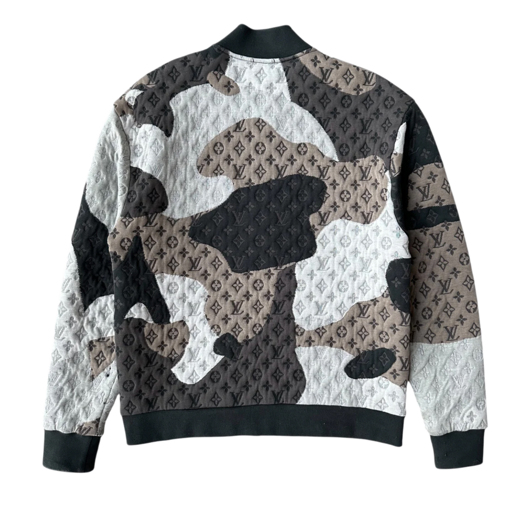 LOUIS VUITTON KIDSUPER 'GREY FACE' MONOGRAM BOMBER JACKET