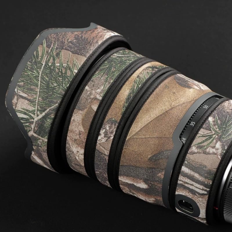 XCOAT Waterproof Camera Lens Coat for Canon RF 24-70mm F2.8 L USM, Camera Camouflage Rain Cover Lens Protective Sleeve (Jungle Camo)