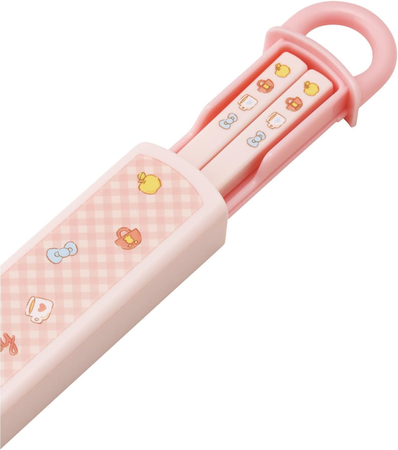 Skater ABS2AMAG Sanrio Hello Kitty Big Ribbon Chopsticks and Case Set, 6.5 inches (16.5 cm), For Children, Bento Box, Antibacterial Treatment, Boys and Girls, Easy to Open Slide Type, Made in Japan