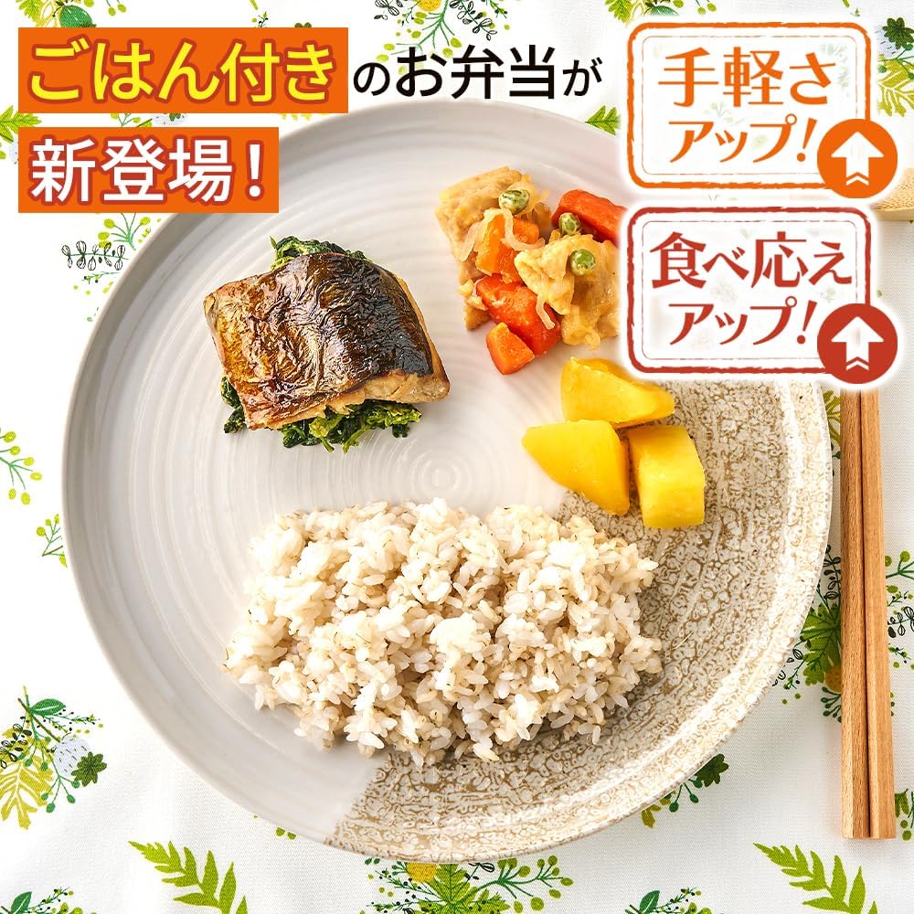 Magokoro Bento (10 Servings Set with Rice), Frozen Bento Box, Frozen Bento, Frozen Bento with Rice, Frozen Bento Box, Magokoro Care Food, Menu by a Managed Dietitian, Easy to Microwave