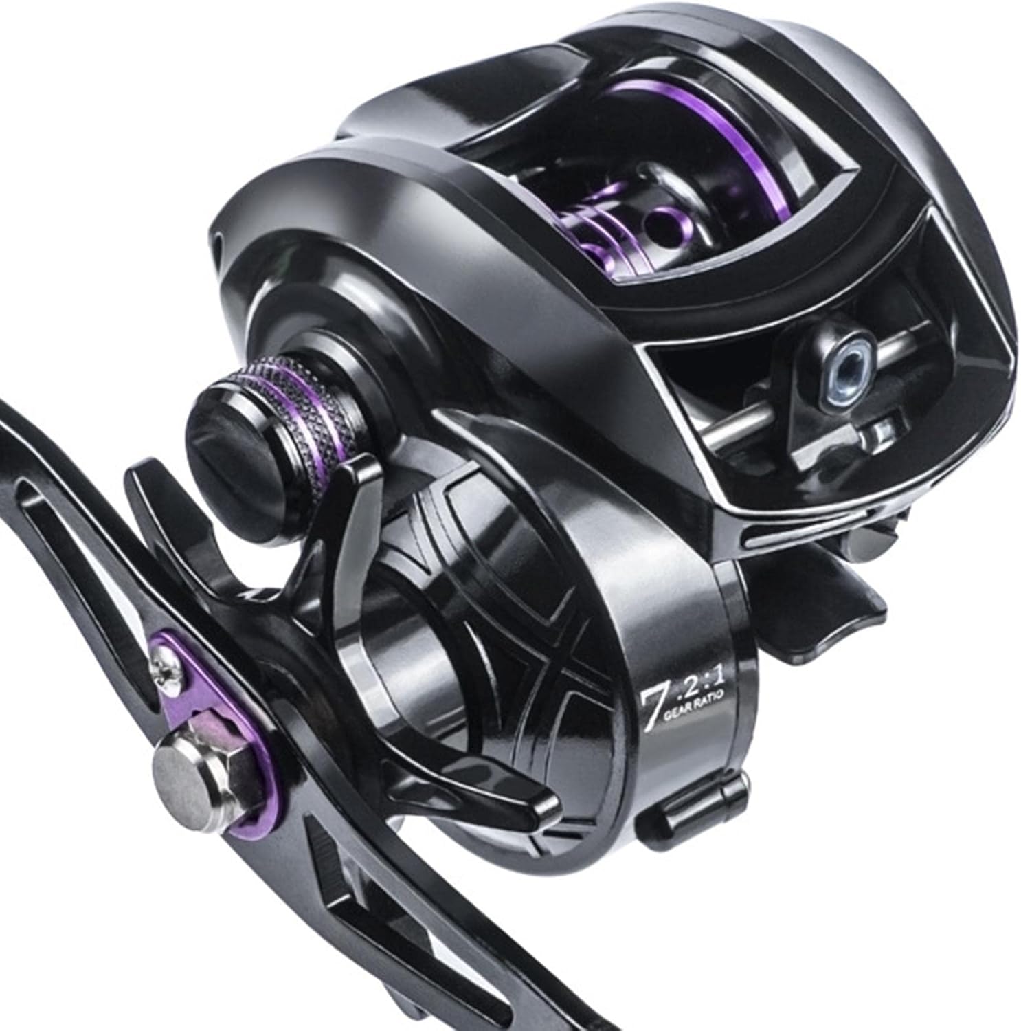 Baitcasting Fishing Reel, Baitcaster - Brake System, 7.2:1 Gear Ratio, 2+1 Stainless Steel Ball Bearings