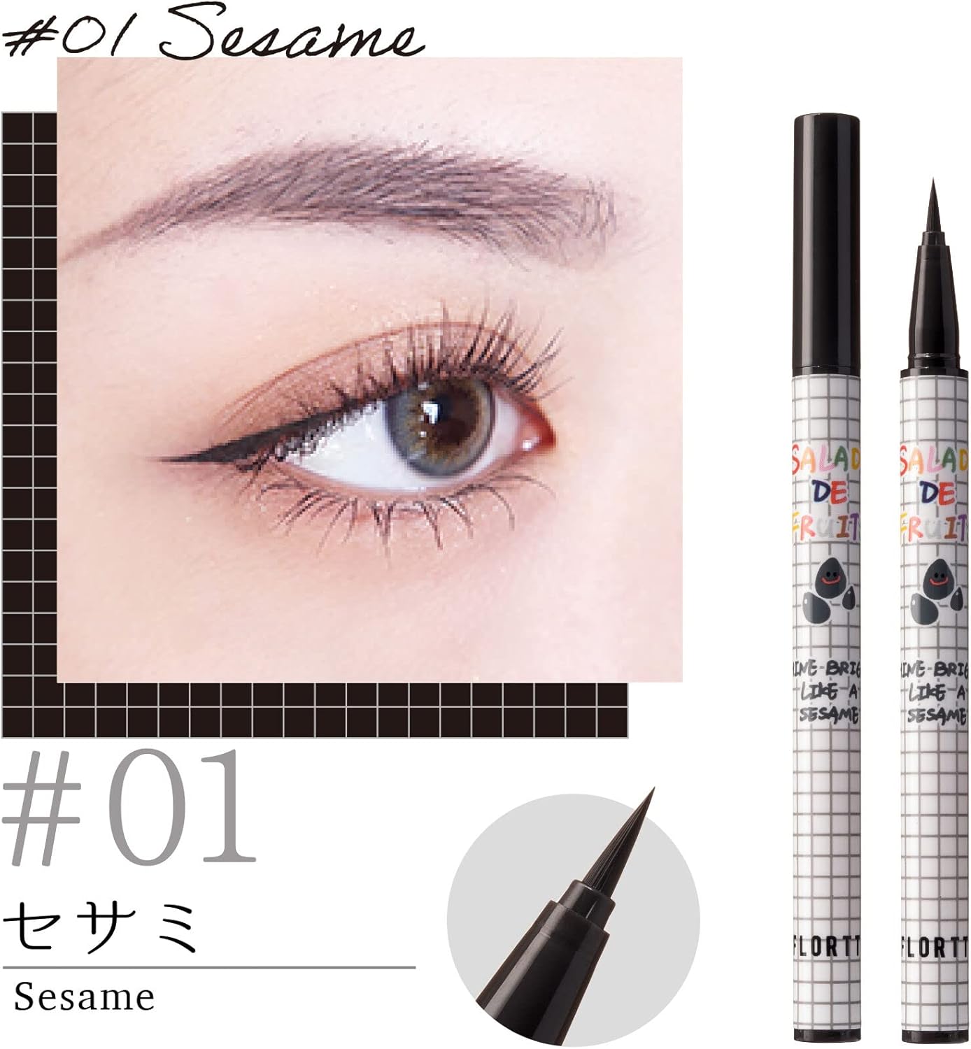 FLORTTE 01 Color Liquid Eyeliner WP