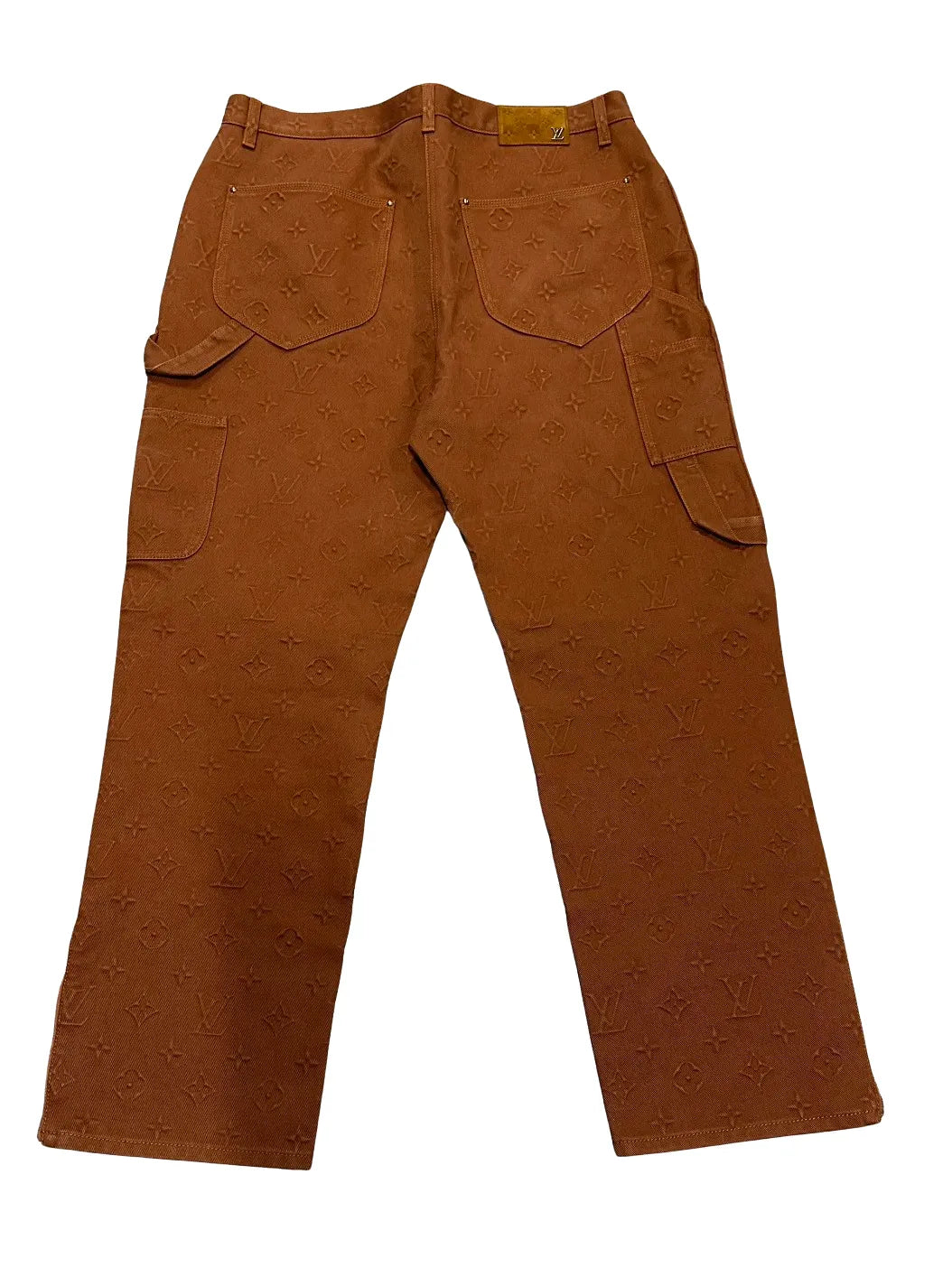 LOUIS VUITTON 'ORANGE MONOGRAM' CARPENTER PANTS