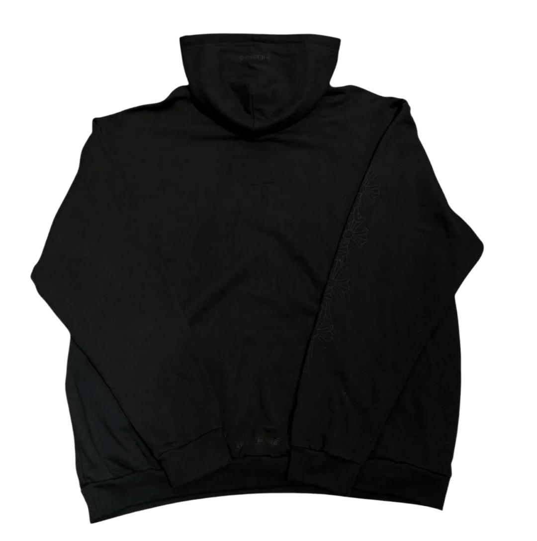 CHROME HEARTS 'MIAMI EXCLUSIVE VERTICAL LOGO' BLACK HOODIE