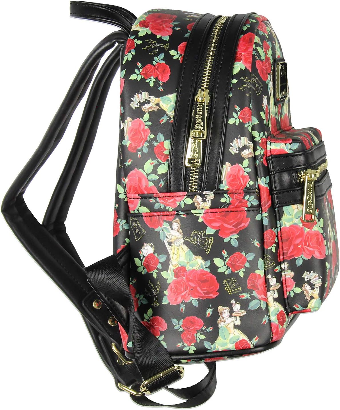 Loungefly Disney La Bella y la Bestia Belle Roses Mini Mochila