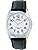 Citizen Q&Q H008-304 Men's Watch, Solar, Waterproof, Leather Strap, White, multicolor (black / white), watch