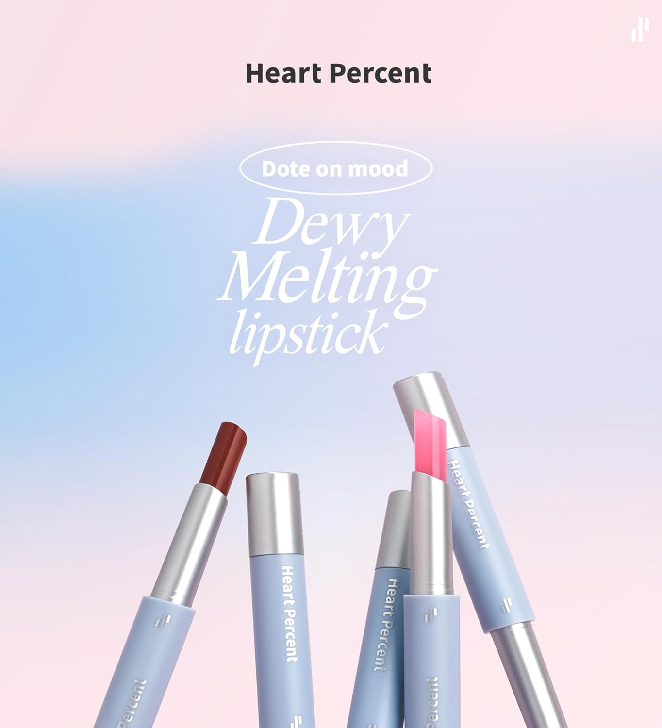 Heart Percent Dote On Mood Dewy Melting Lipstick Color Lip Balm (01. Dewy Glow)