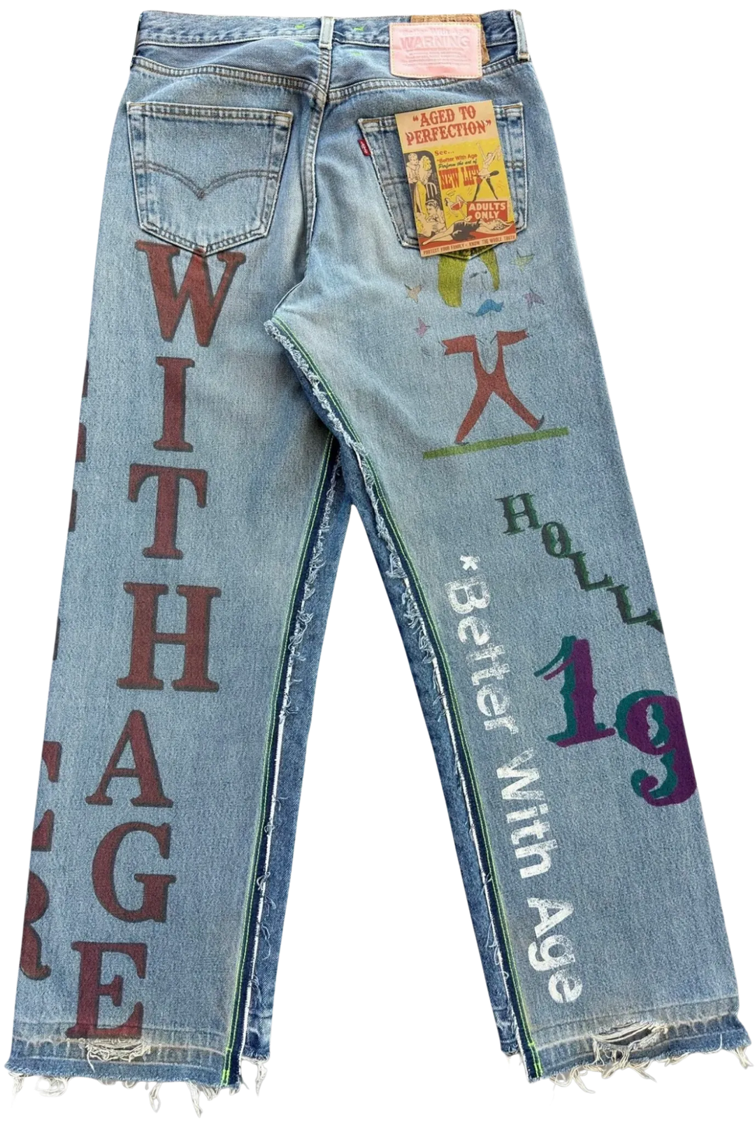 *BETTER WITH AGE 'HARRISON' DOUBLE WIDE DENIM JEANS