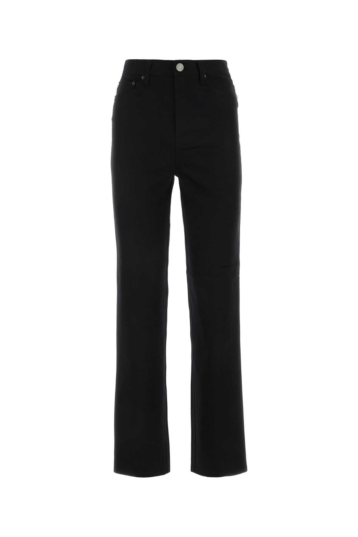 Rotate Birger Christensen Black Cotton Pantを回転させます - Image 2