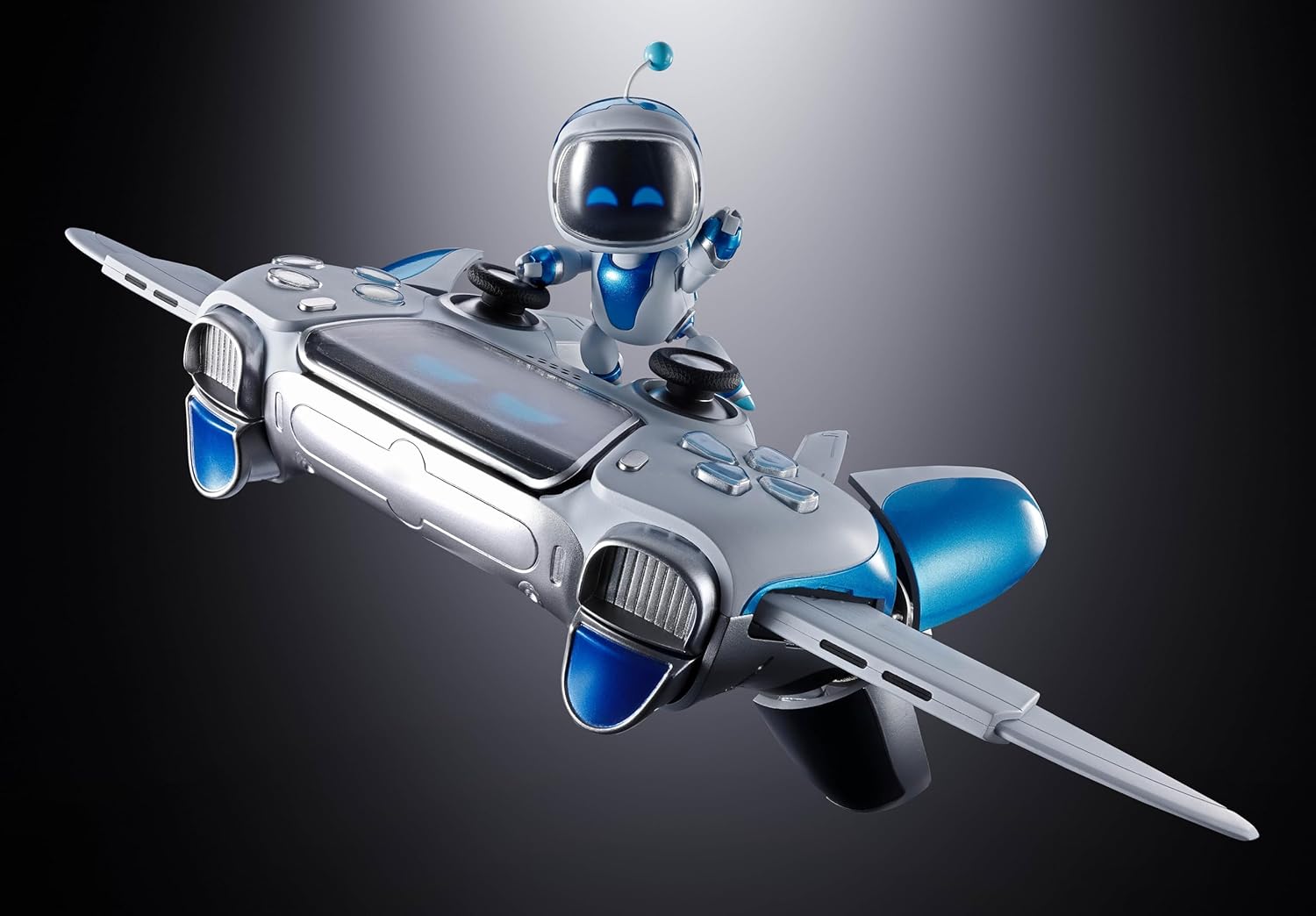 TAMASHII NATIONS Chogokin ASTRO BOT Astro Bot & Dual Speeder, Total Width: Approx. 6.3 inches (160 mm), ABS & Die-cast & PVC, Pre-painted Poseable Action Figure