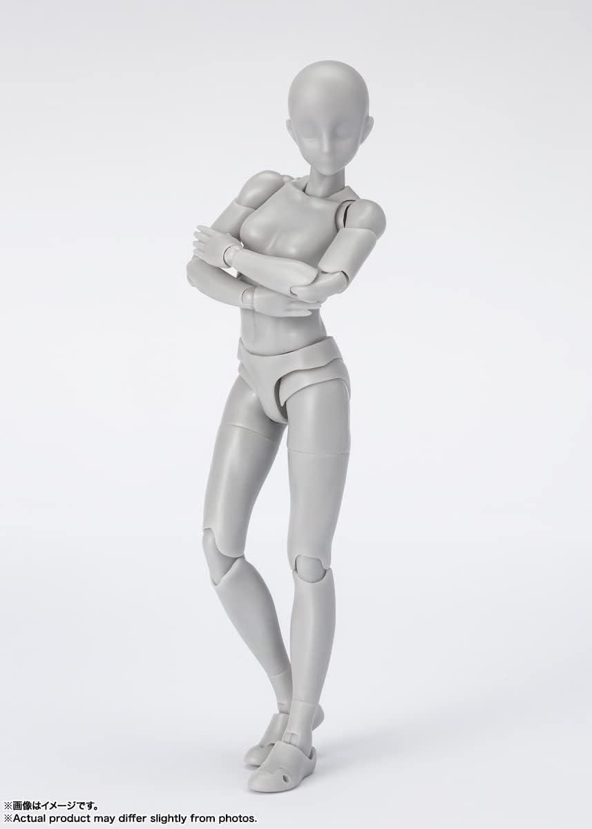 TAMASHII NATIONS S.H. Figuarts Body-chan -Sport-Edition DX Set (Gray Color Ver.) Approx. 5.3 inches (135 mm), PVC & ABS, Pre-painted Action Figure