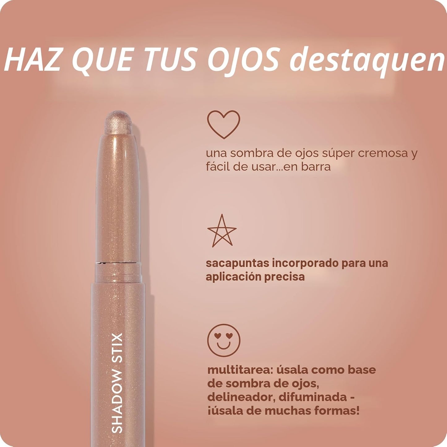 ColourPop Shadow Stix - Sombra de ojos en barra crema con color de larga duración - Maquillaje en crema multiusos con un sacapuntas integrado y punta precisa para una fácil aplicación - Socialite