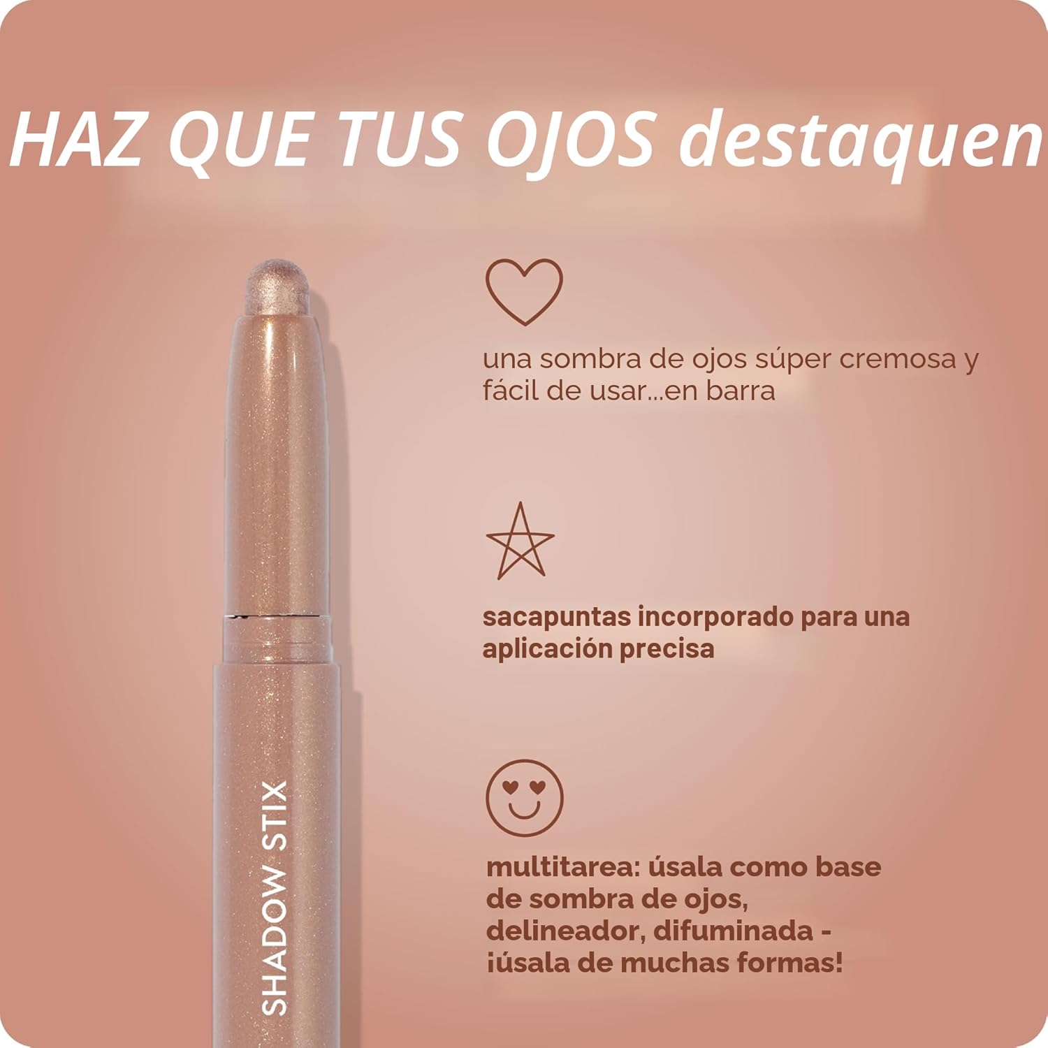 ColourPop Shadow Stix - Sombra de ojos en barra crema con color de larga duración - Maquillaje en crema multiusos con un sacapuntas integrado y punta precisa para una fácil aplicación - Socialite
