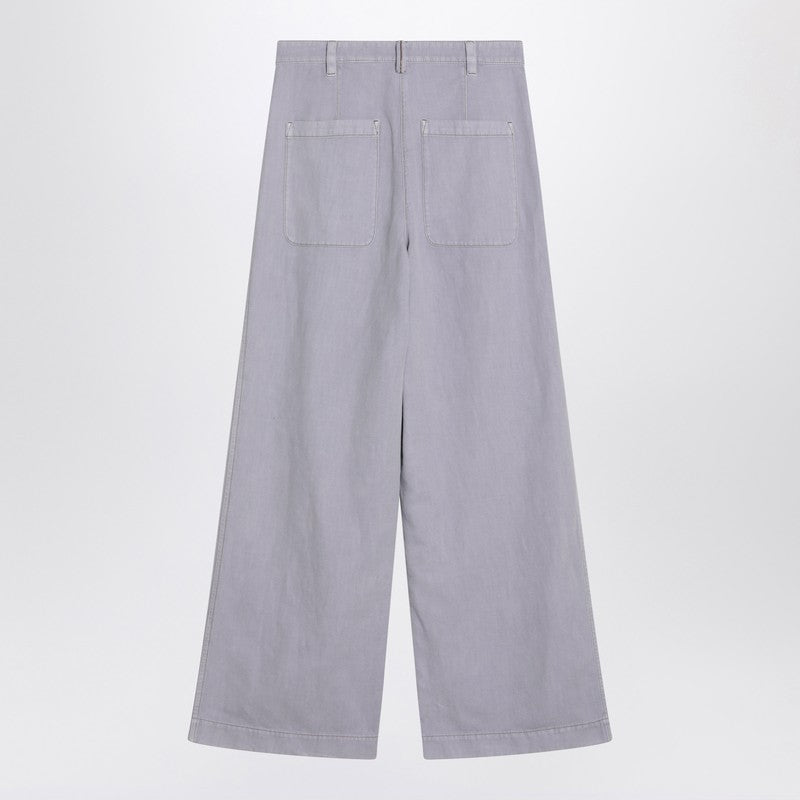 Brunello Cucinelli リネンブレンドのブルネッロクシネリワイドライラックズボン - Image 2