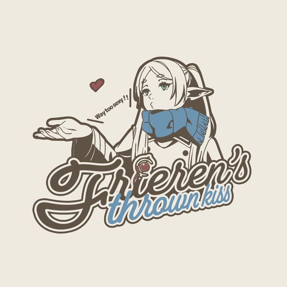 【Official】COSPA Funeral of Freeren Freeren's Tossed Kiss T-Shirt Vanilla White XL Size