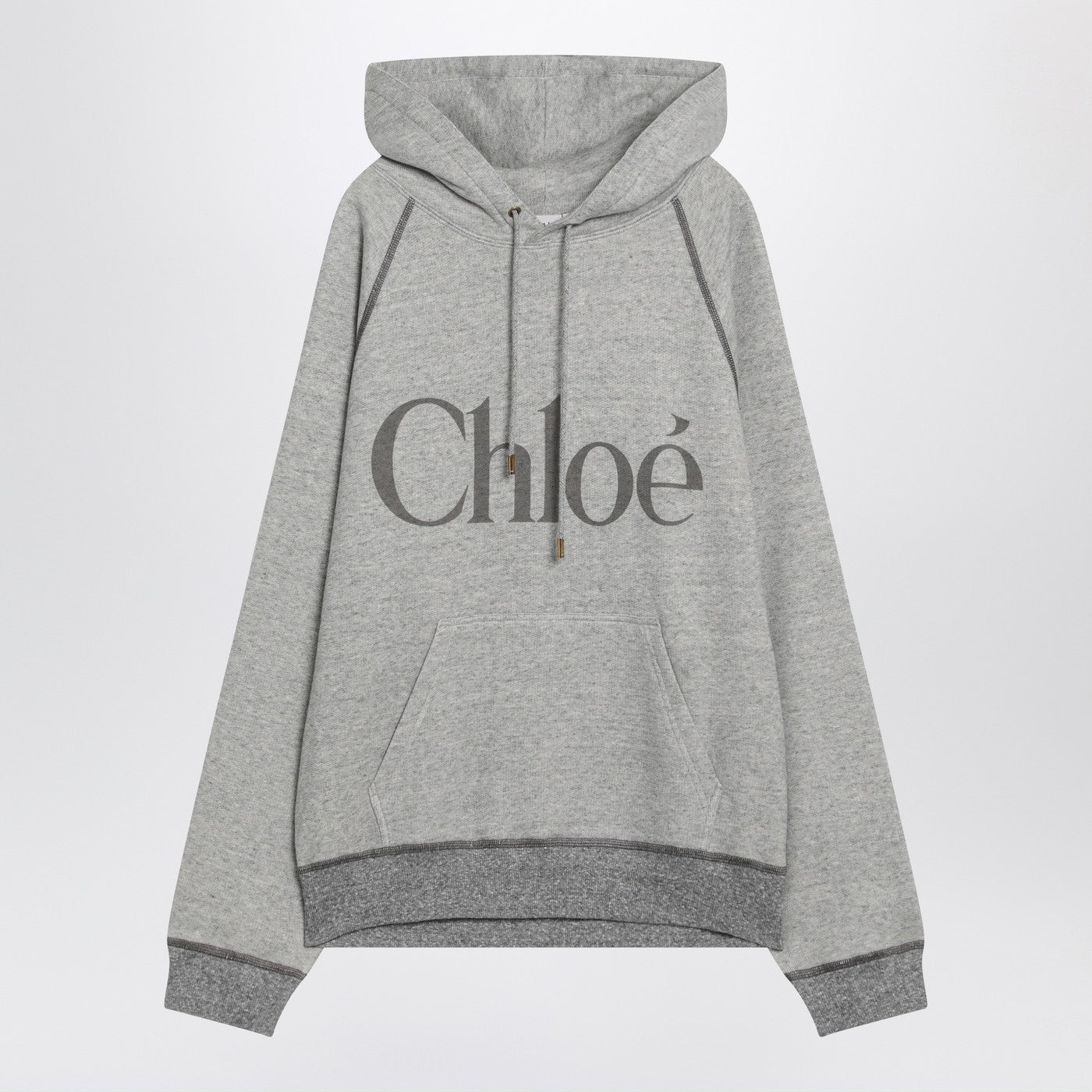 Chloe ロゴ付きのクロエグレイパーカー - Image 2
