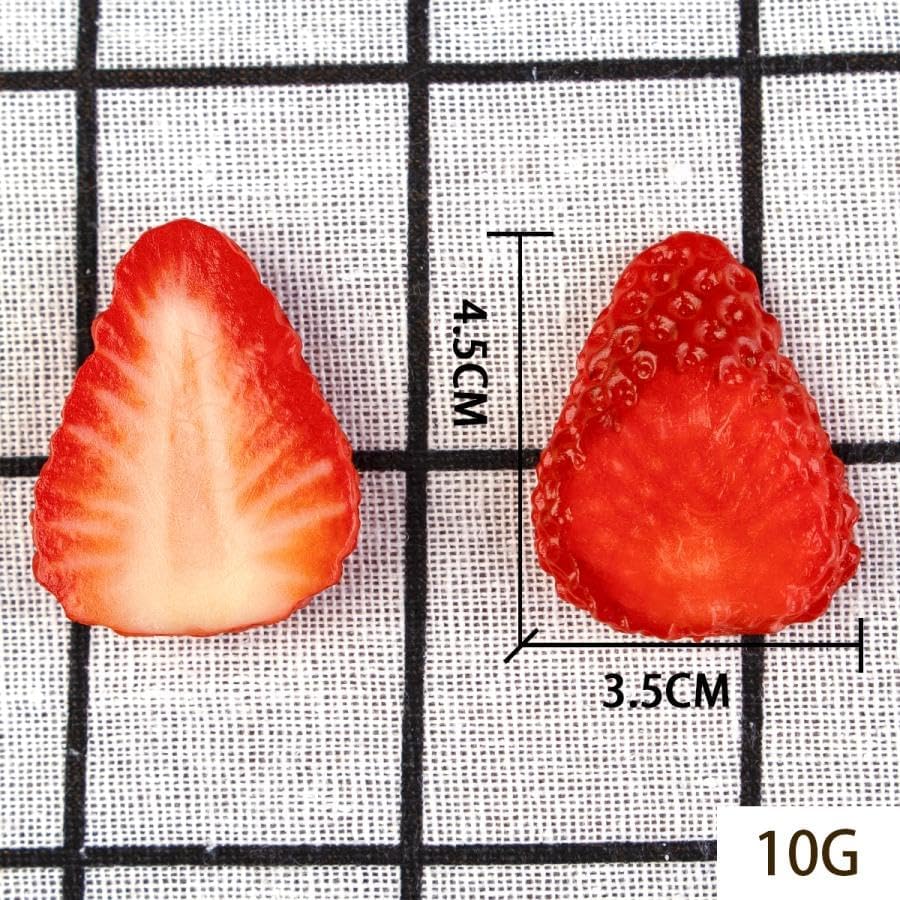 Lifelike ☆ 10 Piece Food Sample, Strawberry, Commercial Use, Fruit, Cafe, Kitchen Car, Crepe Shop, Display, Fake