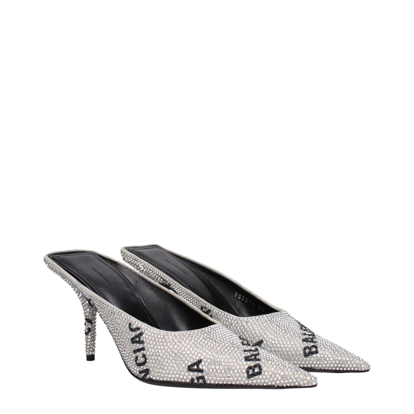 Balenciaga バレンシアガサンダル女性スエードシルバー - Image 2