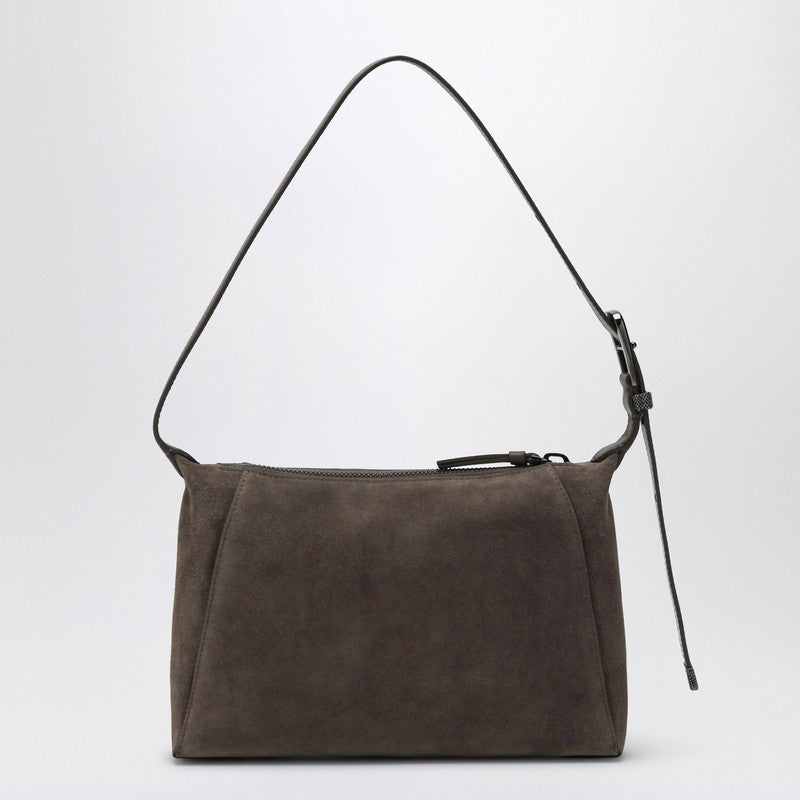 Brunello Cucinelli Brown Suede Bag With Monile - Image 2