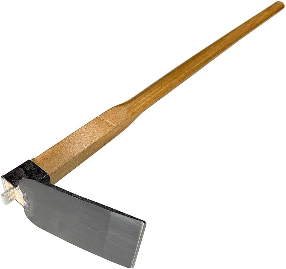 Cainz Hoe, Blade Width: 4.3 inches (110 mm), Blade Height: 5.9 inches (150 mm), Total Length: 41.6 inches (1065 mm), Full Steel, Open Hoe, Wooden Handle Length: 41.3 inches (1050 mm), Farming Tools,