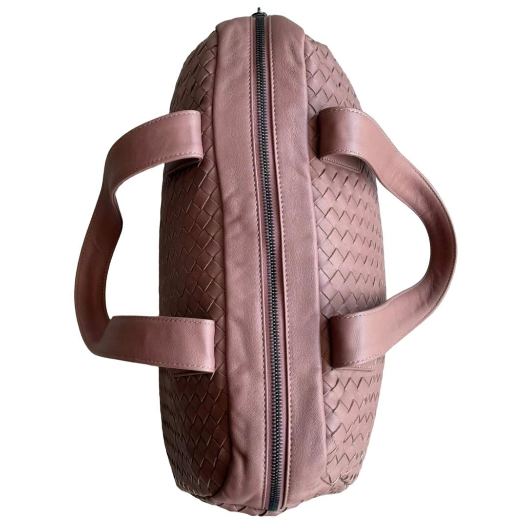 BOTTEGA VENETA 'MAUVE INTRECCIATO' BOSTON BAG