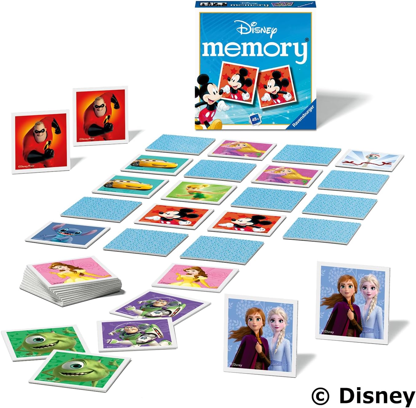 Ravensburger Board Game Disney Classic Minnie Memory 24560 for 4 players Suitable for ages 3 and up 【Disney Game, Concentration Game, Matching Game, Educational Game, Card Game, Gift (Birthday