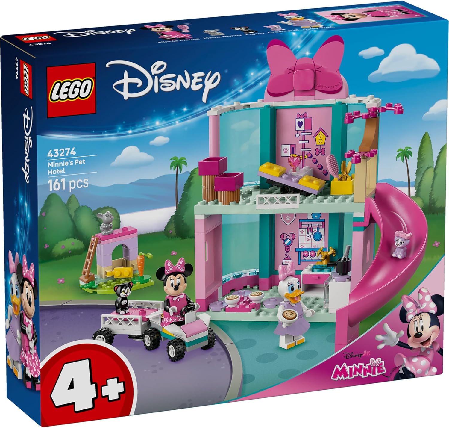 LEGO Disney 43274 Minnie Pet Hotel Toy Toy Birthday Present Blocks Educational Boys Girls Children 4 Years 5 6 Years Old Animals Creatures Pretend Play Play Play
