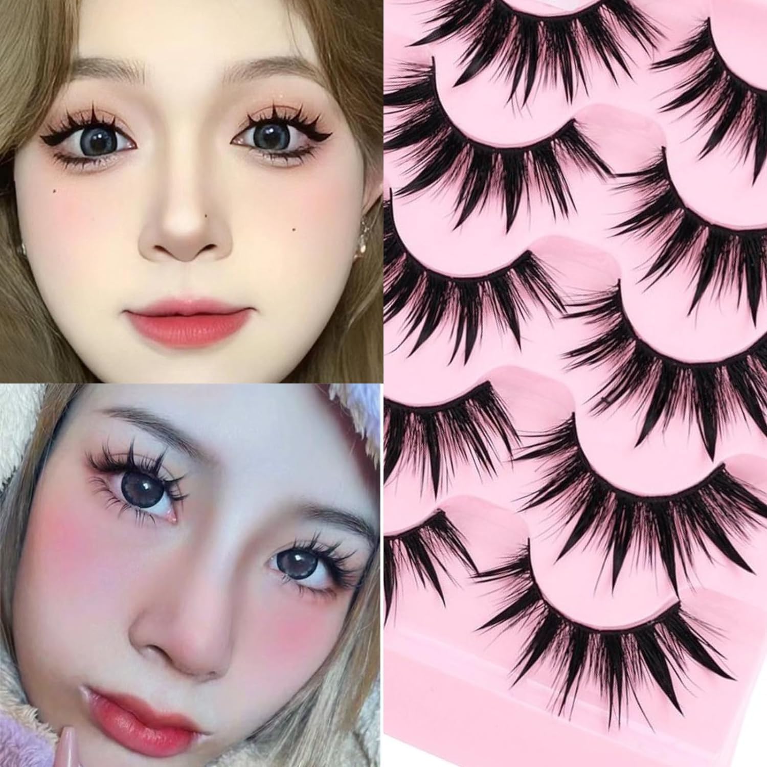 False Eyelashes Eye Makeup Tool Faint Fluffy Soft Band Thick Long Handmade Craft Thai Wet Eyelashes