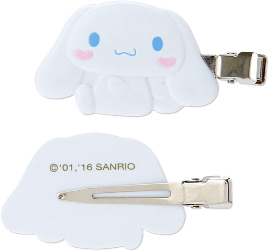 Sanrio N-1606-950181 Cinnamoroll Hair Bang Clips, Approximately 2.4 x 0.4 x 1.2 in. (6 x 1 x 3 cm), ABS Resin, Set of 2