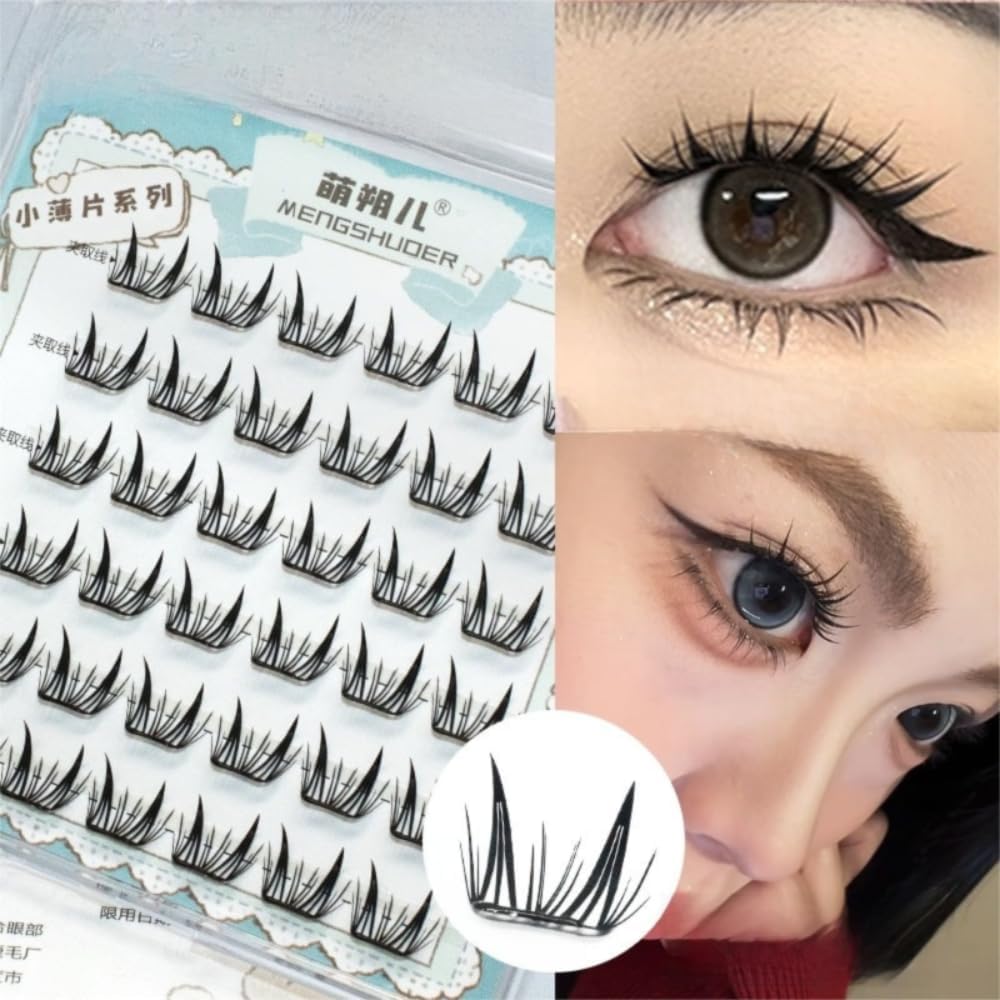 False Eyelashes Natural Curl New Cartoon Eye No Glue False Eyelashes Natural Easy Application Eyelash Extensions Daily Wear