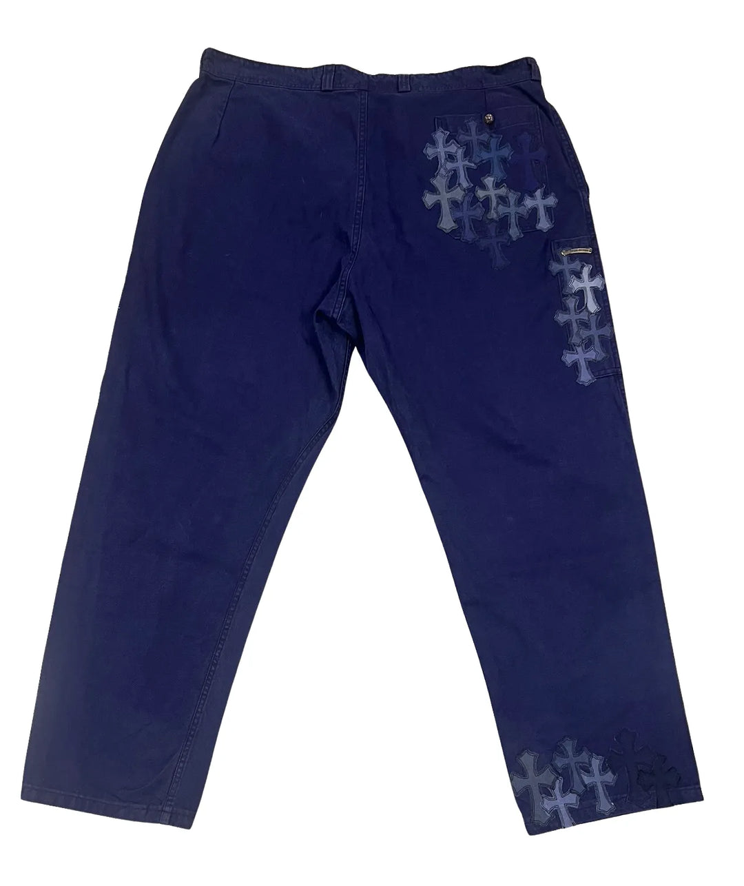CHROME HEARTS '31 PATCH' BLUE PANTS