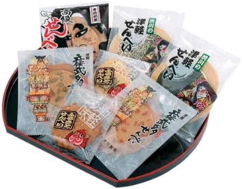 Shibukawa Seika Nebuta Senbei, Pack of 40, Individual Packaging, Aomori Specialty Nambu Senbei with Peanuts, Japanese Sweets, Souvenir
