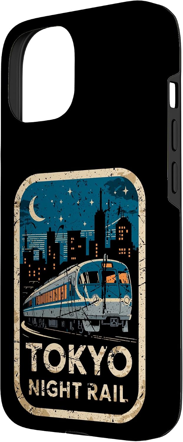 東京 夜行レール 日本 ビンテージ 都市列車 アニメ お土産 スマホケース iPhone 15 用