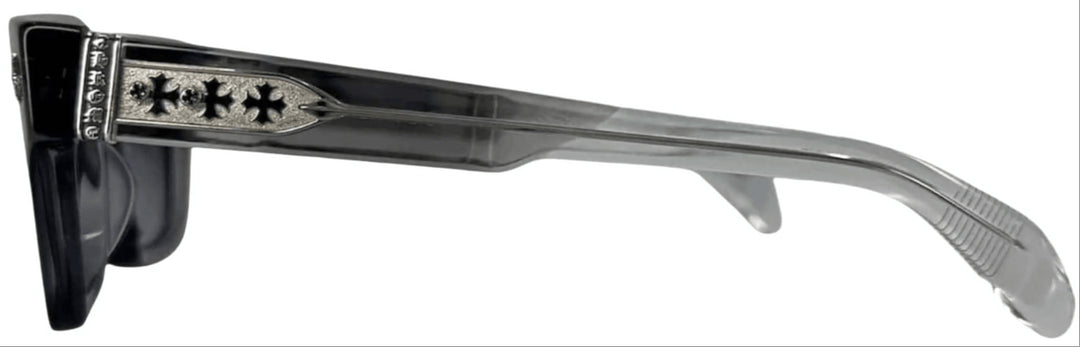 CHROME HEARTS 'DICK FITZENER' BLACK TRANSPARENT SUNGLASSES