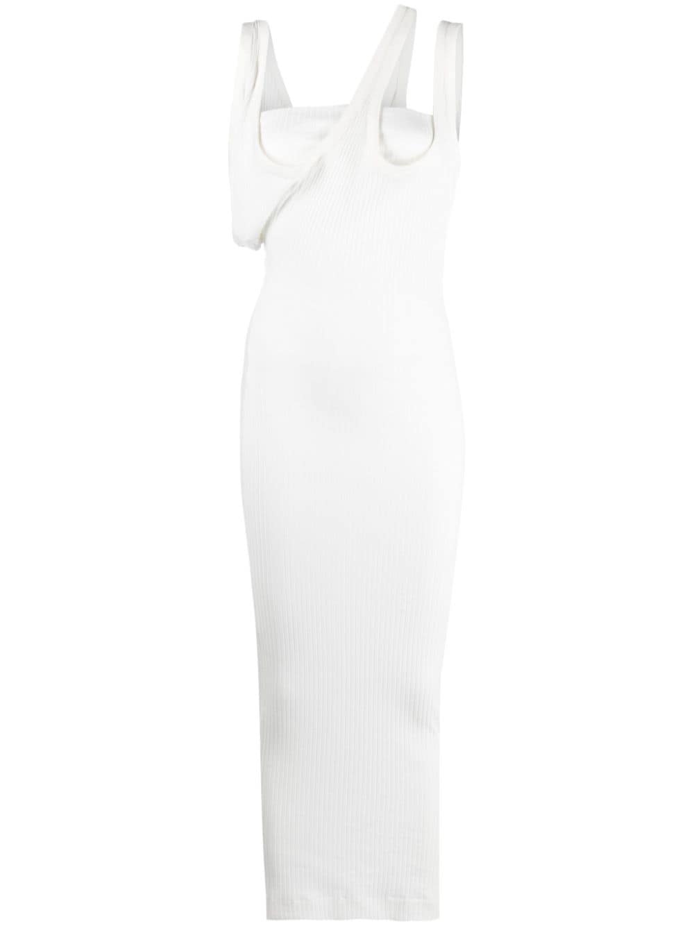 The Attico Ribbed Jersey Midi Dress Runway - Image 2