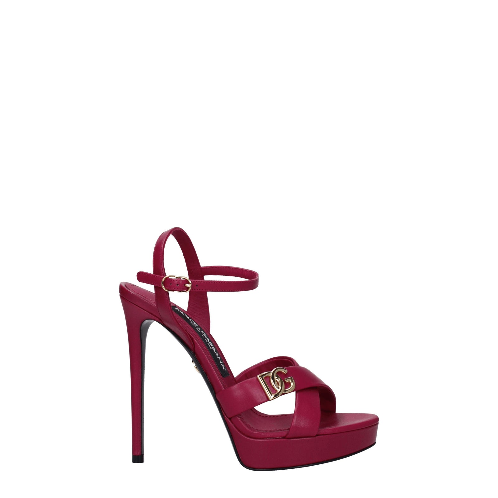 Dolce  Gabbana Dolce＆Gabbana Sandals Women Leather Fuxia/Hibiscus - Image 2