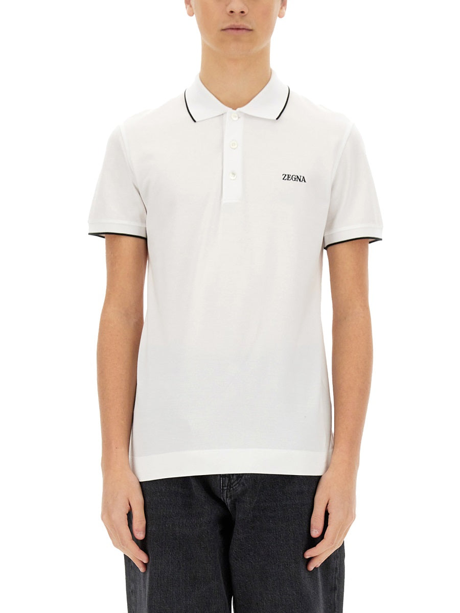 Zegna ロゴ付きのZegna Polo - Image 2