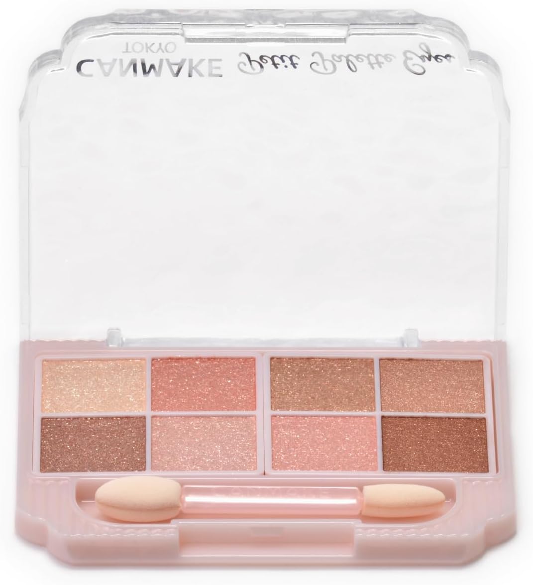 Canmake Petit Palette Eyes (Sparkling Type) S02 Macaron Candy Eye Shadow Glitter Palette Sheer Tip Included