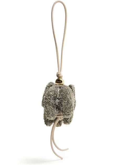 LOEWE Elephant bag charm in raffia and calfskin - Image 2