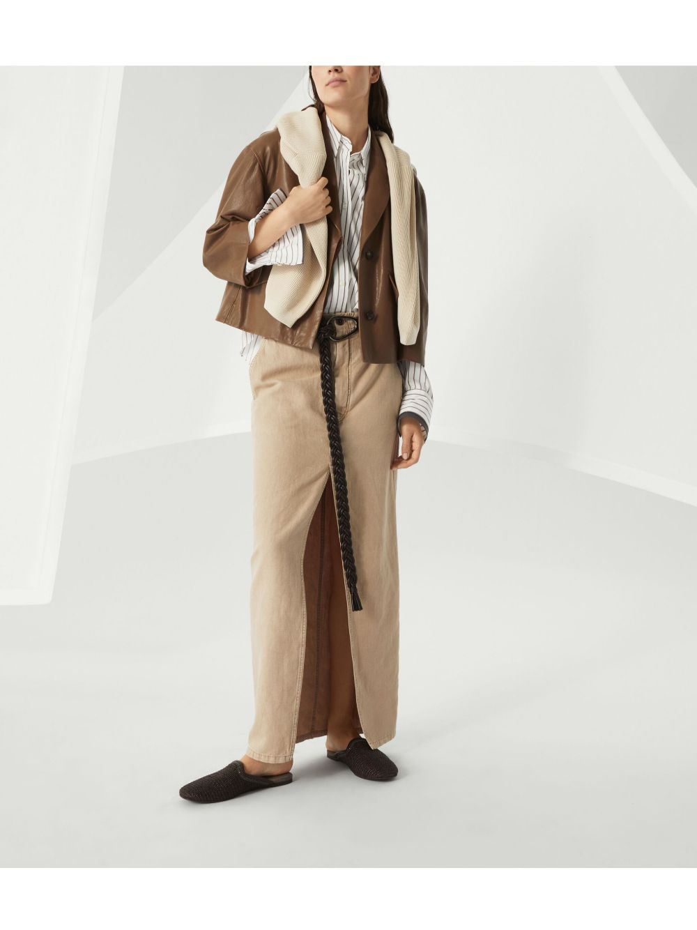 Brunello Cucinelli Striped Cotton Shirt - Image 2