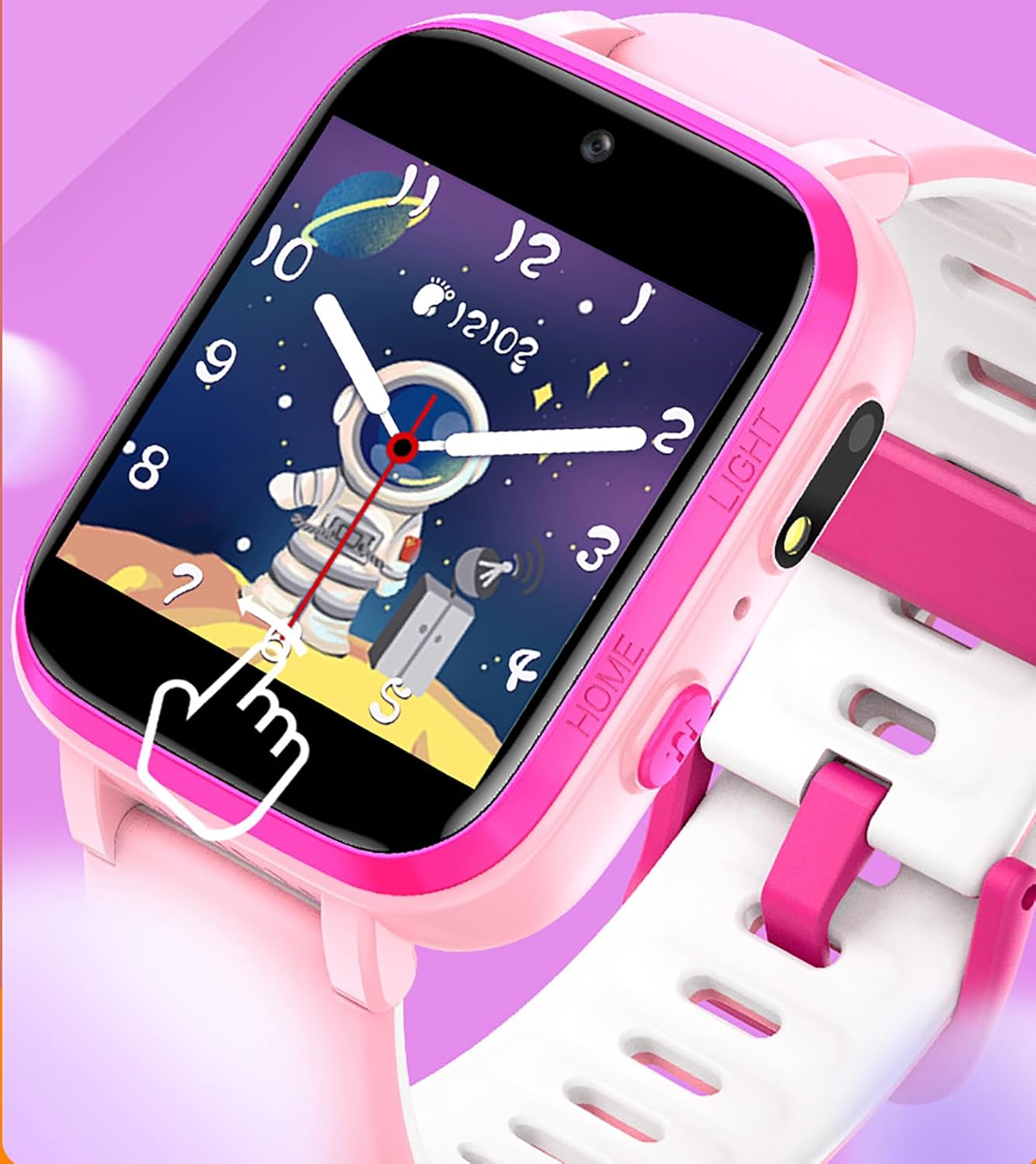 Smart Watch, Children, Girls, Kids' Watch, Toy Watch, Wristwatch, HD Camera, 750 mAh, Ultra Lightweight Silicone Strap, Built-In Game Music Player, Flashlight, Camera, Pedometer, Recording, Alarm